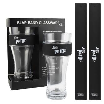 Sex Pistols 2-pack Slap Bands & Glassware