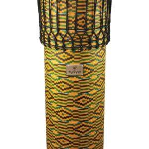 Ngoma Drum With Kente Cloth Finish