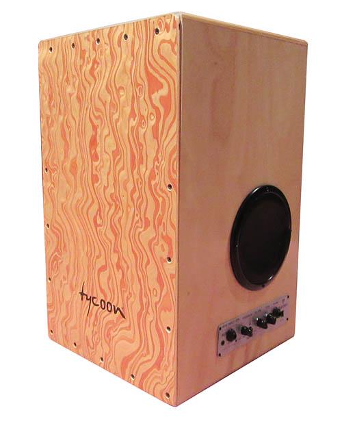Tycoon 29 Series Gig Box Cajon – Siam Oak With Hand Painted Front Plate - Image 2