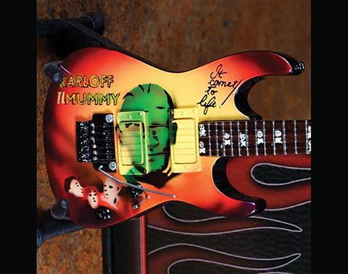Kirk Hammett Signature Mummy Miniature Guitar Replica - Image 2