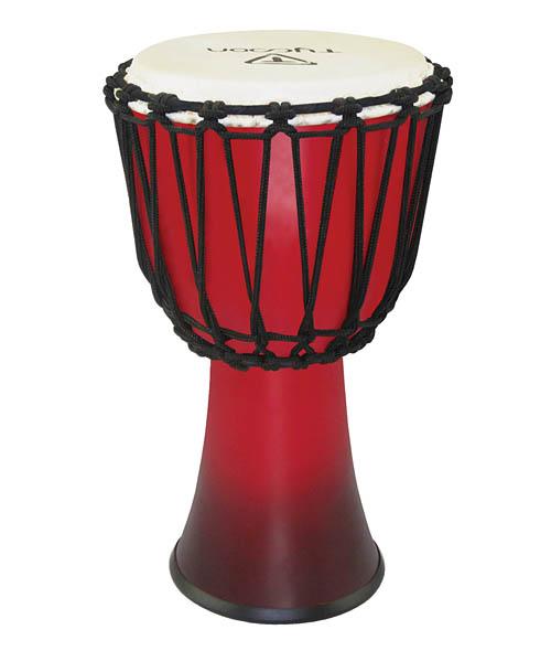Tycoon 8" Fiberglass Shell Rope-tuned Djembe - Red Finish - Image 2