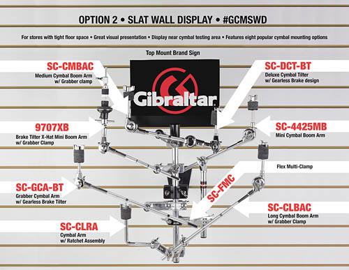 Gibraltar Cymbal Mounting Slat Wall Display - Image 2