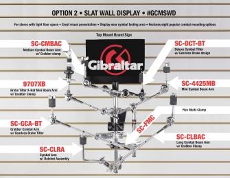 Cymbal Mounting Slat Wall Display