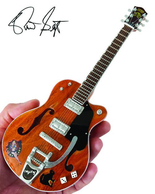 Brian Setzer Nashville Orange Dice Hollow Body Model Miniature Replica - Image 2