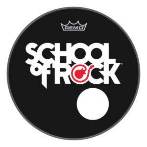 Remo School Of Rock Custom Graphic Bass Powerstroke 3 20-Inches With Mic Hole