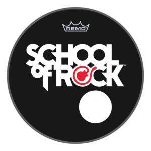 Remo School Of Rock Custom Graphic Bass Powerstroke 3 22 Mic Hole”