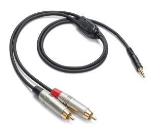 Samson Tourtek Pro – 1/8″ TRS (stereo) To Dual RCA (metal) Cable