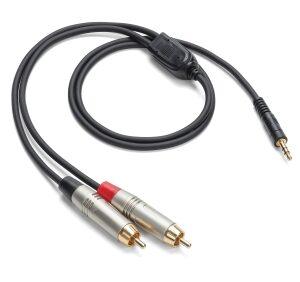 Samson Tourtek Pro – 1/8″ TRS (stereo) To Dual RCA (metal) Cable