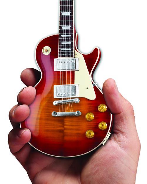 Gibson 1959 Les Paul Standard Cherry Sunburst Mini Guitar Replica - Image 3