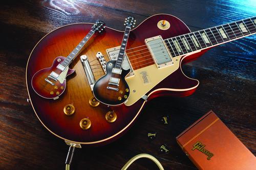 Gibson 1959 Les Paul Standard Cherry Sunburst Mini Guitar Replica - Image 7