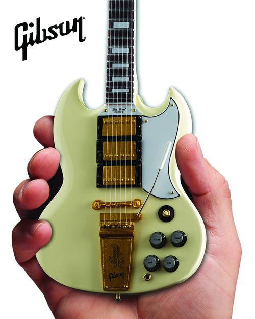 Gibson 1964 SG Custom White Mini Guitar Replica - Image 6
