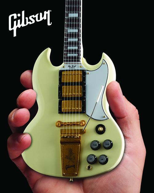Gibson 1964 SG Custom White Mini Guitar Replica - Image 8