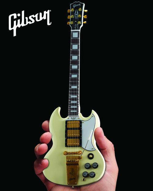 Gibson 1964 SG Custom White Mini Guitar Replica - Image 9