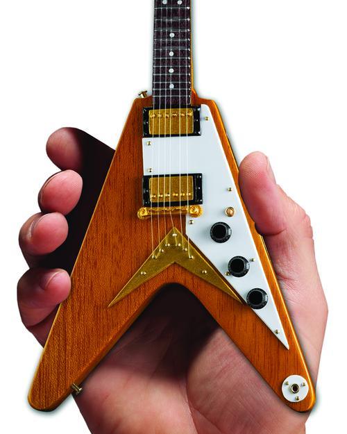 Gibson 1958 Korina Flying V Mini Guitar Replica - Image 3