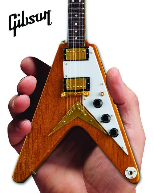 Gibson 1958 Korina Flying V Mini Guitar Replica - Image 6