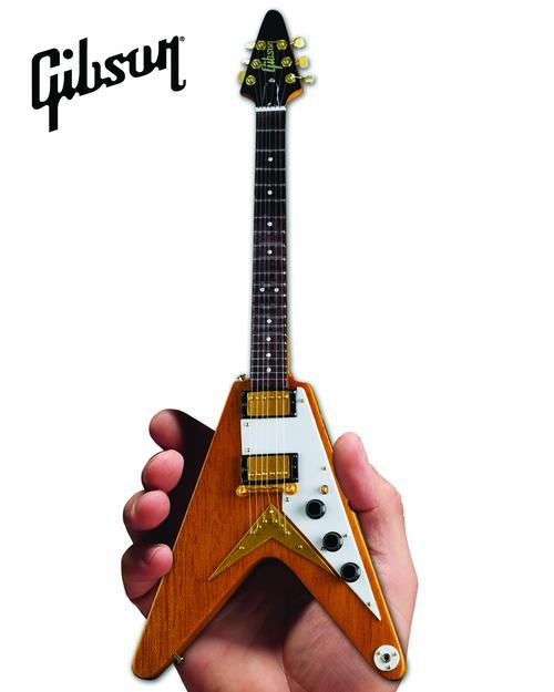 Gibson 1958 Korina Flying V Mini Guitar Replica - Image 7