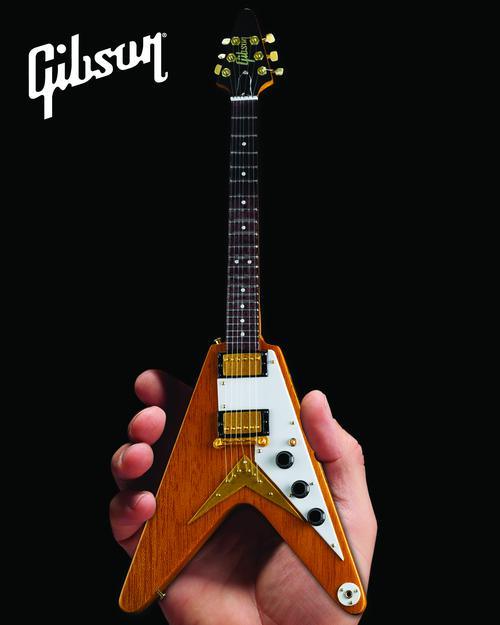 Gibson 1958 Korina Flying V Mini Guitar Replica - Image 9