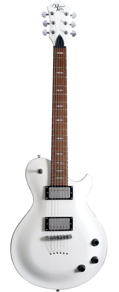 Patriot Decree Standard Gloss White Chambered Electric Guitar - Image 3