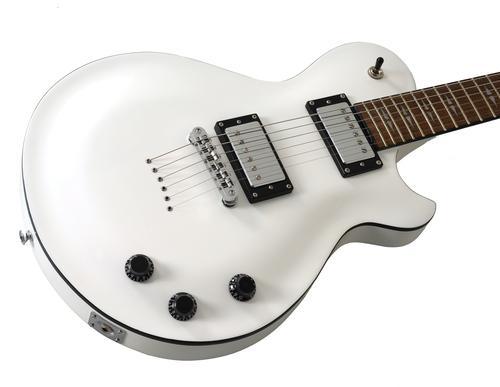 Patriot Decree Standard Gloss White Chambered Electric Guitar - Image 5