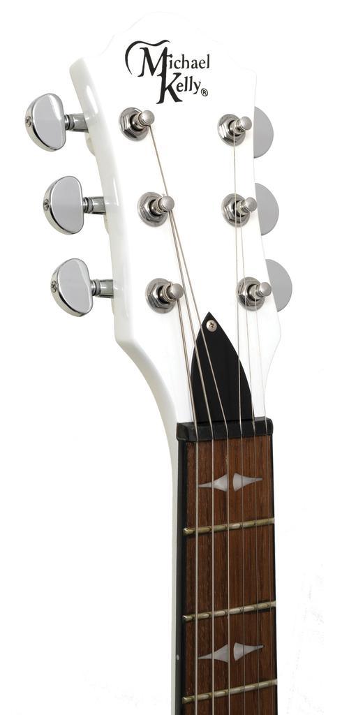 Patriot Decree Standard Gloss White Chambered Electric Guitar - Image 8