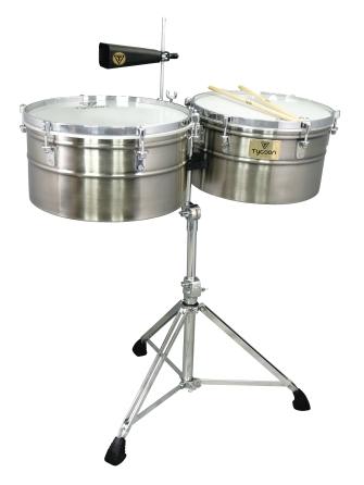 Deep-shell Brushed Chrome Timbales