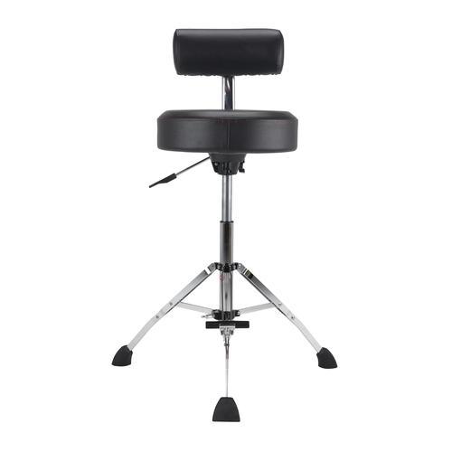 Gibraltar 9608HRTB Tall Hydraulic 15“ Round Stool With Backrest And Footrest - Image 2