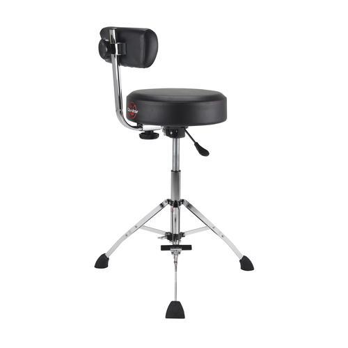 Gibraltar 9608HRTB Tall Hydraulic 15“ Round Stool With Backrest And Footrest - Image 3