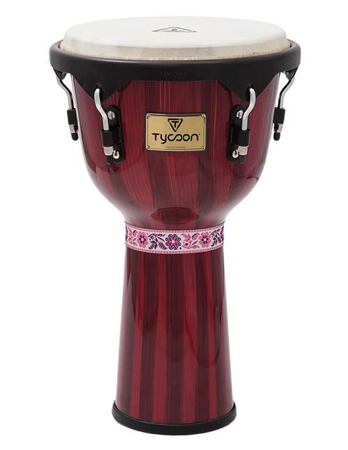 Artist Series Hand-painted Red Finish Djembe - Image 2