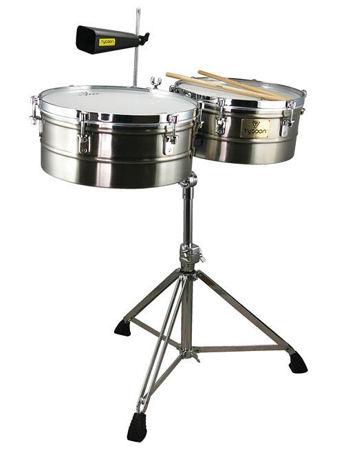 Brushed Chrome Shell Timbales - Image 2