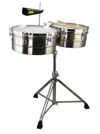 Brushed Chrome Shell Timbales