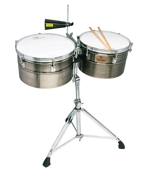 Deep-shell Brushed Chrome Finish Timbales - Image 2