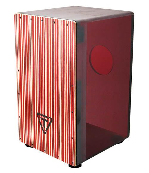 29 Series Cherry Red Acrylic Cajon – Black Makah Burl Front Plate - Image 2