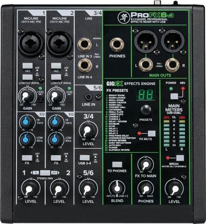 Profx6v3 6-channel Pro Effects Mixer With USB