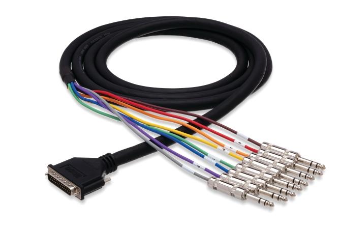 Balanced Snake, DB25 to 1/4 in. TRS, 2 m