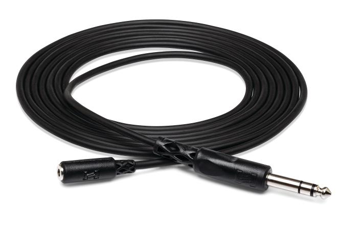 Headphone Adapter Cable, 3.5 mm TRS to 1/4 in. TRS, 25 ft.