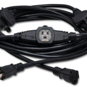 Power Distribution Cord, 6 x NEMA 5-15R to NEMA 5-15P, 30 ft.
