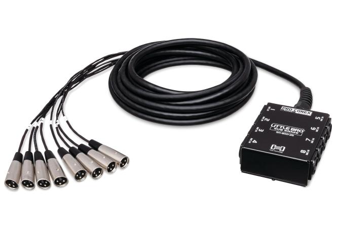 Little Bro' Sub Snake, 8 x XLR Sends and No Returns, 25 ft.