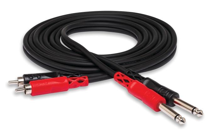 Stereo Interconnect, Dual 1/4 in. TS to Dual RCA, 1 m