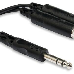 Y Cable, 1/4 In. TRS To Dual 1/4 In. TRSF