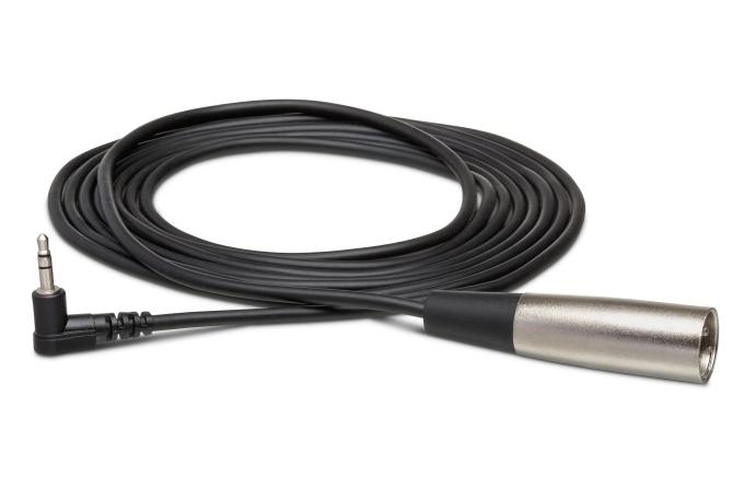 Camcorder Microphone Cable, Right-Angle 3.5 mm TRS to XLR3M, 5 ft.