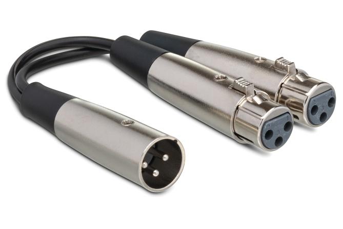 Y Cable, Dual XLR3F to XLR3M, 18 in.