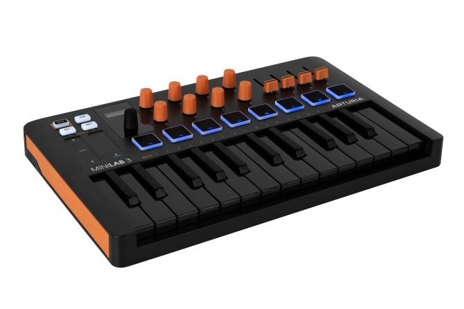 Arturia MiniLab 3 25-Key USB MIDI Controller – Orange Limited Edition