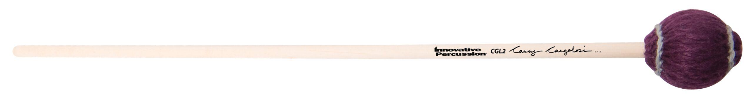 Rich Articulate Bass Marimba Mallets - Dark Purple Cord - Birch