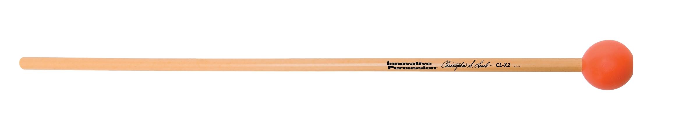 Medium Dark Xylophone Mallets - 1 Inch Synthetic Top-weighted - Orange - Rattan