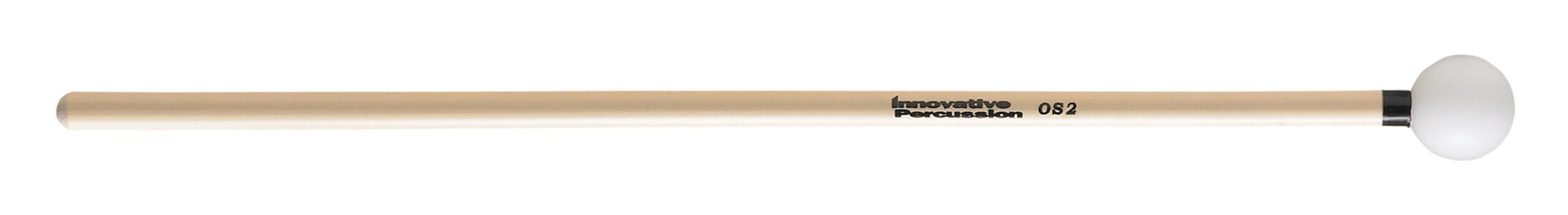 Full, Hard Xylophone Mallets - 1 White / Black Tape - Rattan