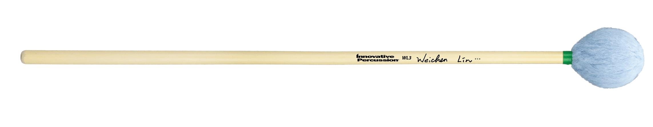 Medium Soft Marimba Mallets - Sky Blue Yarn - Rattan