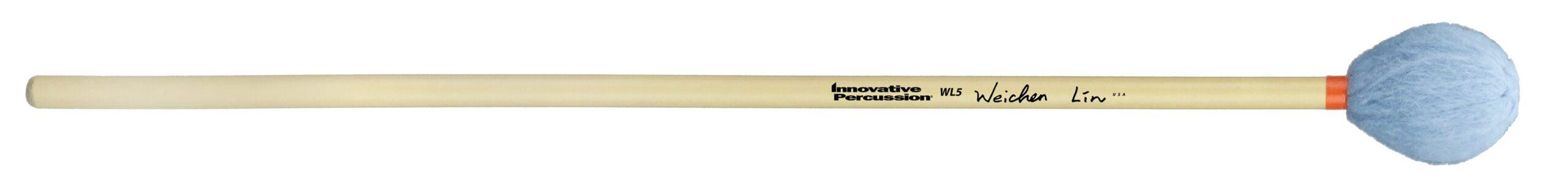 Medium Hard Marimba Mallets - Sky Blue Yarn - Rattan