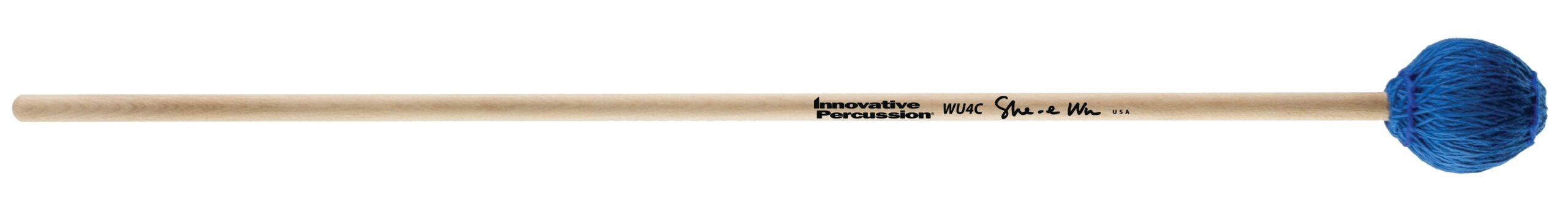 Medium Hard Concerto Marimba Mallets - Electric Blue Bamboo Cord - Birch