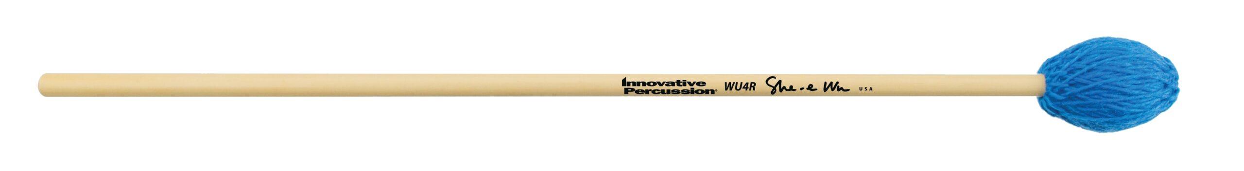 Medium Hard Marimba Mallets - Electric Blue Yarn - Rattan