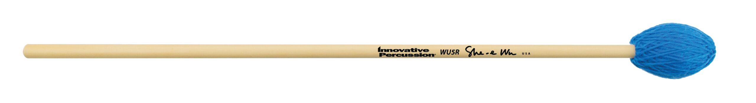 Hard Marimba Mallets - Electric Blue Yarn - Rattan